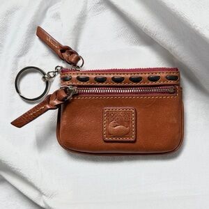 Dooney & Bourke Tan Leather Keychain Pouch Florentine